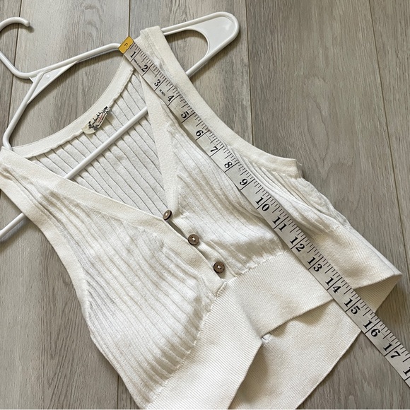 Free People Tank Top saturday morning crop sleeveless womens White (xsmall) - Picture 5 of 6